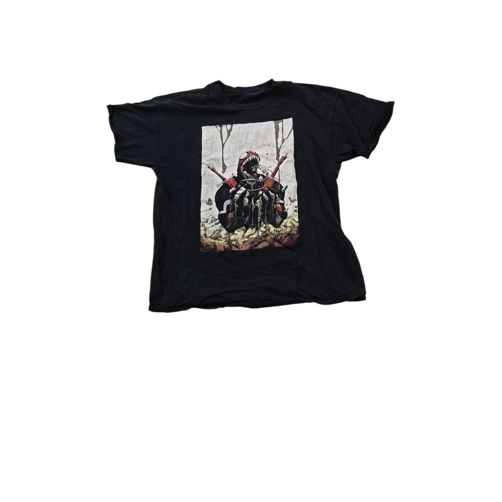 Marvel Venompool Graphic T-Shirt Black Men's Size L (No Tag) Deadpool Venom Art